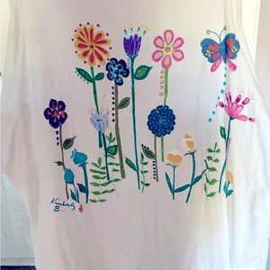 Vintage Denim Shirt. Gently Worn, Good Quality. Original Painted, One of a Kind